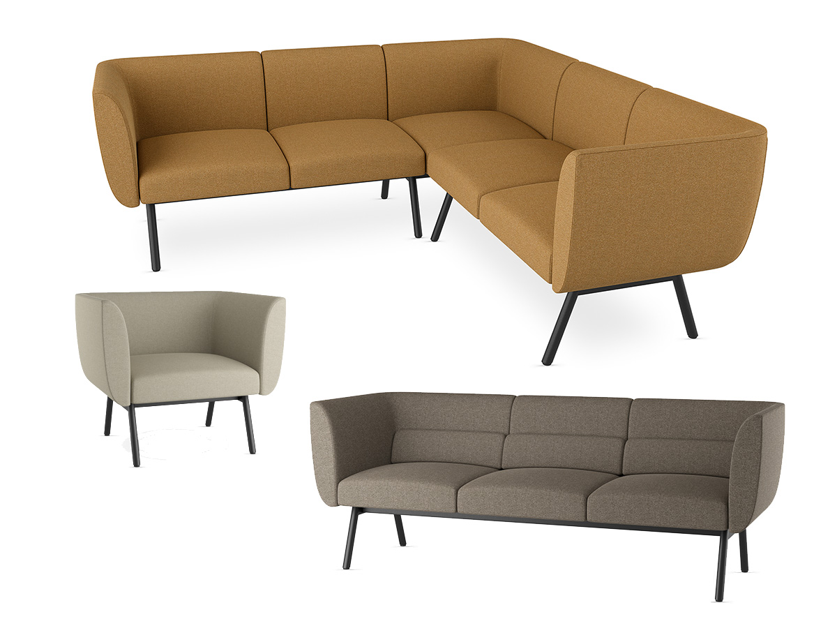 Loungemöbel Nido U-Form Sitzlandschaft für großzügige Aufenthaltsbereiche und Gemeinschaftszonen