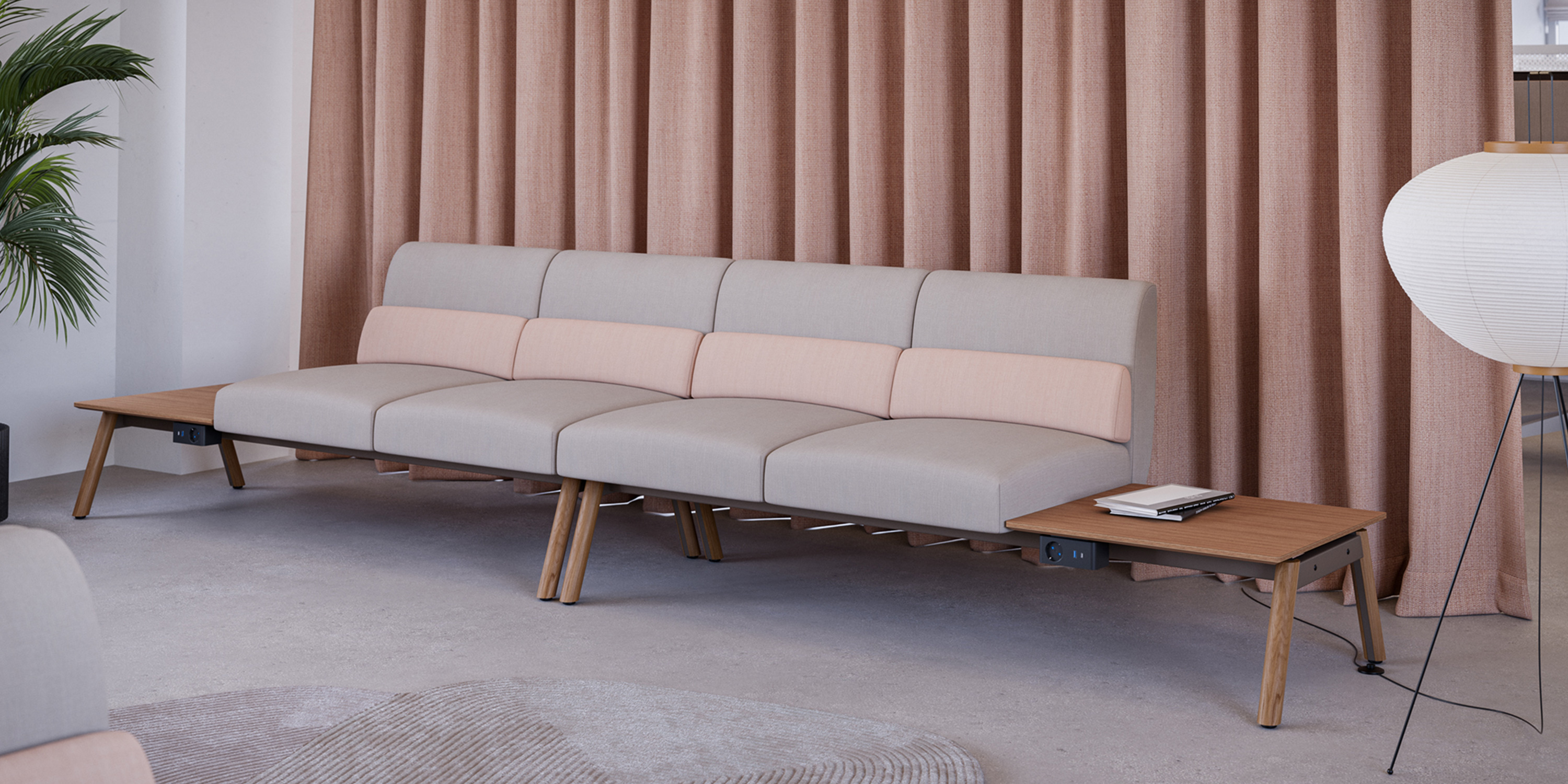 Loungemöbel Nido als modulare Sitzlandschaft für Objekteinrichtungen im Aufenthaltsbereich