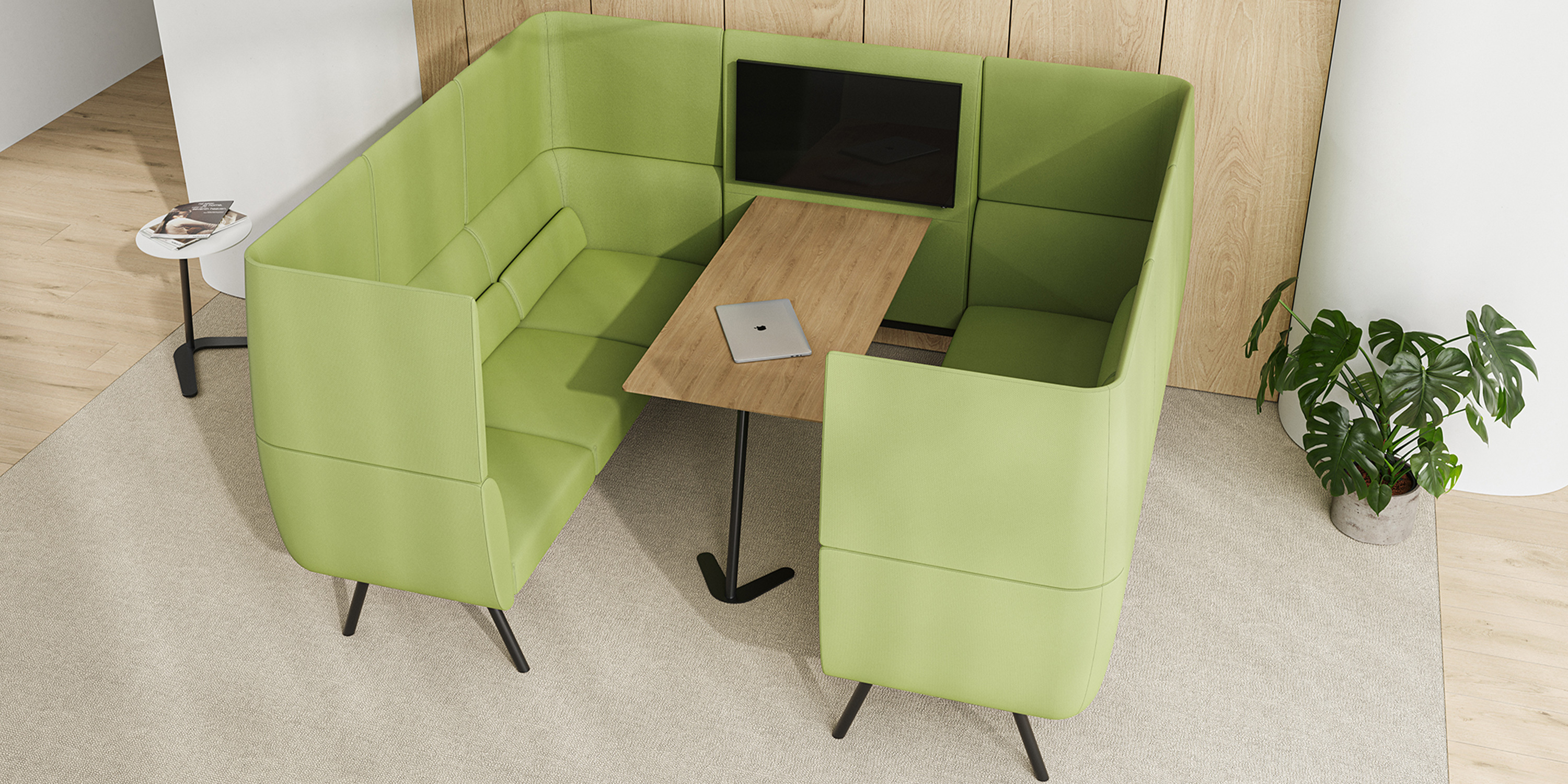 Loungemöbel Nido Sitzlandschaft mit hoher Rückenlehne für strukturierte Objekteinrichtungen
