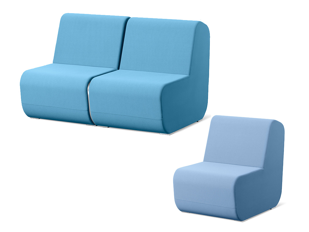 Loungemöbel Open Port Dreisitzer Sofa für Wartebereiche und öffentliche Aufenthaltsräume