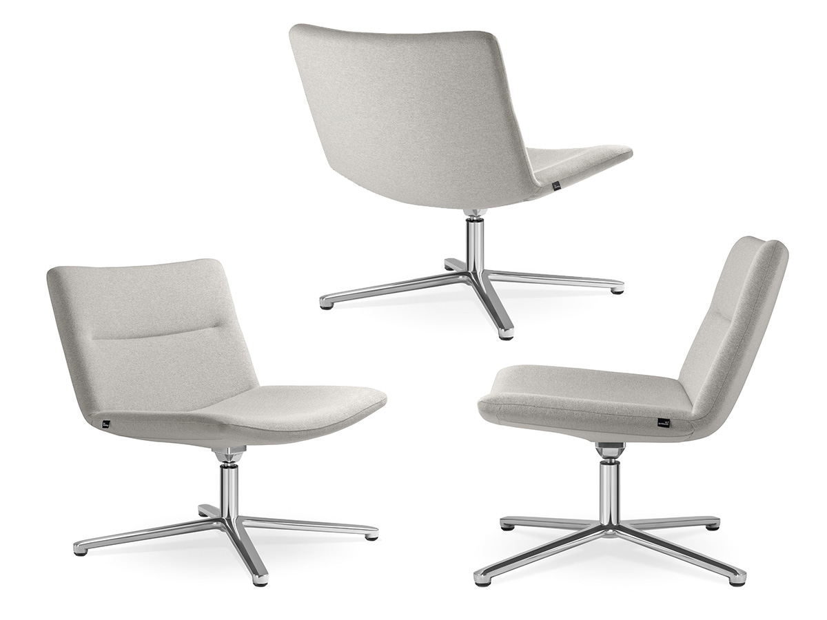 Loungesessel Oslo mit klarer Formensprache und offenem Design für Objekteinrichtungen