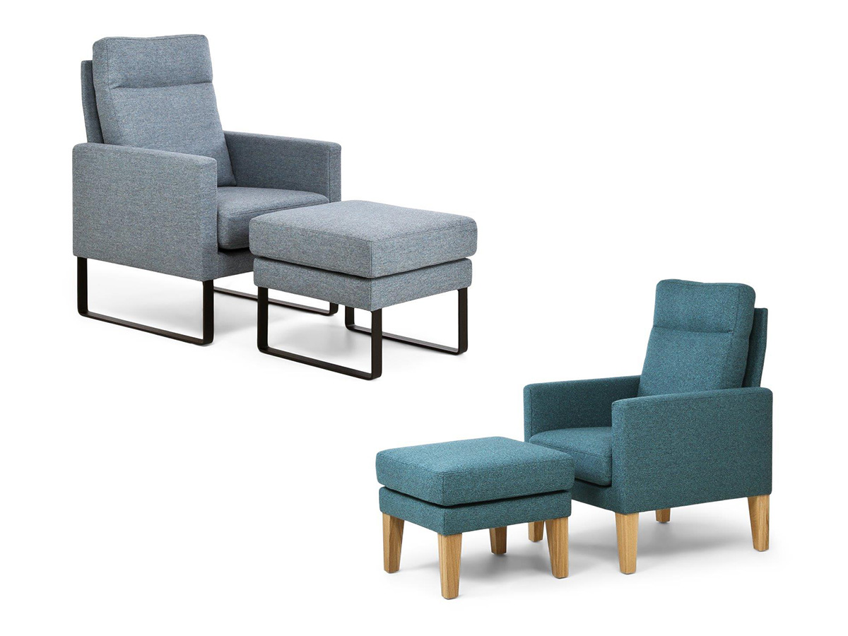 Loungesessel V-one mit Metallgestell für Wartebereiche und öffentliche Einrichtungen