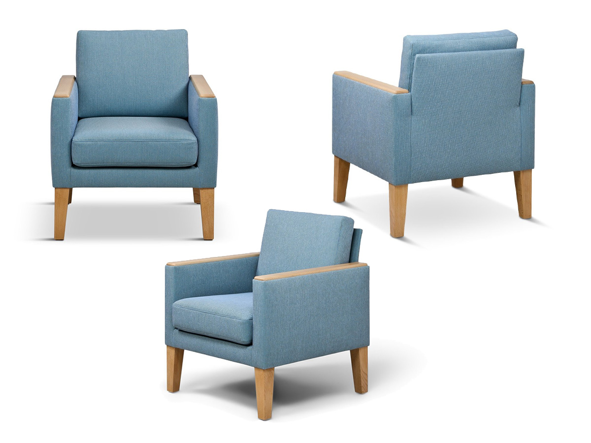 Loungemöbel V-one Sessel mit Hocker für komfortable Aufenthaltszonen