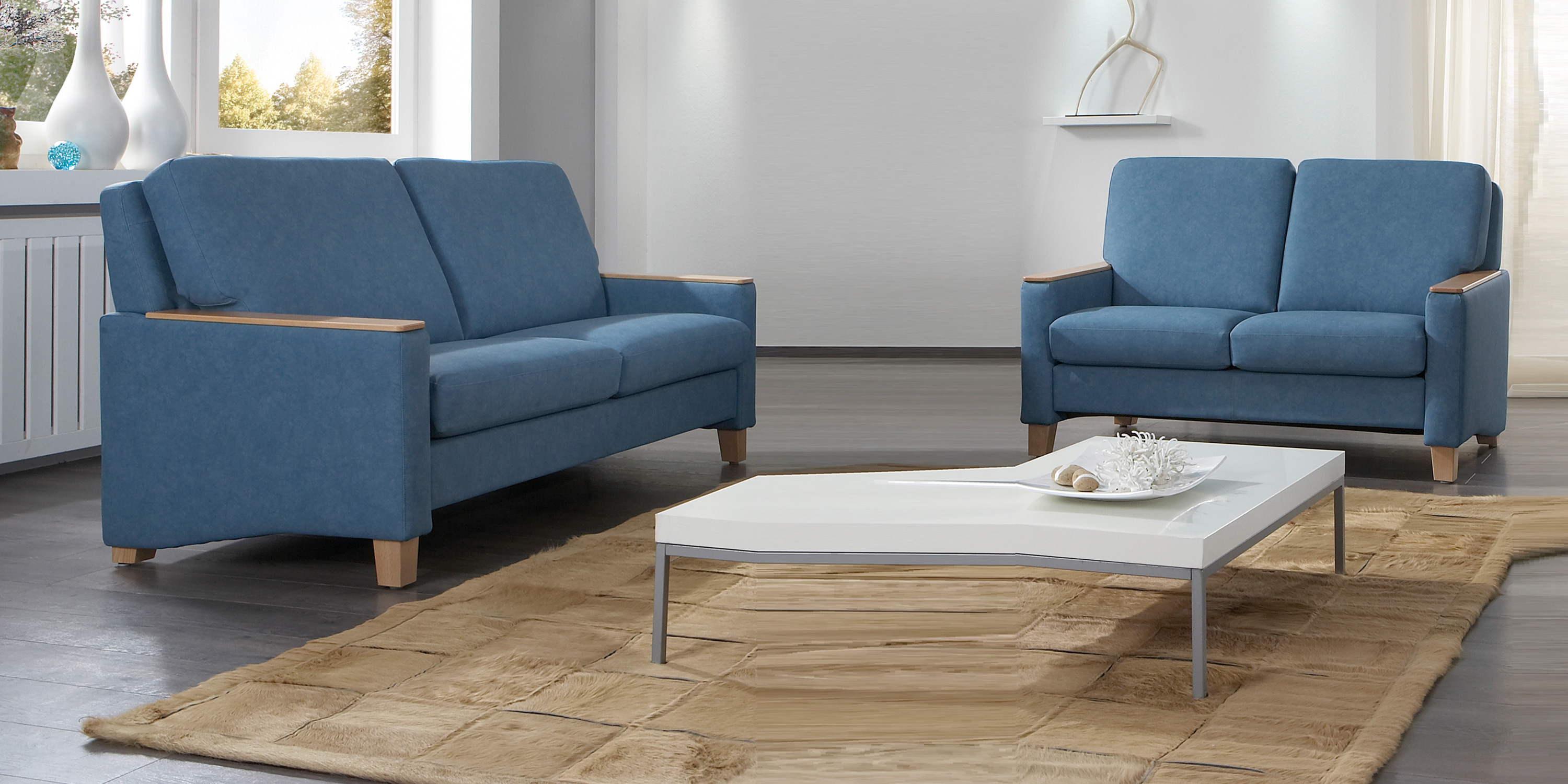 Polstermöbel Luno, Sessel oder Sofa im Detail mit pflegeleichten, waschbaren Bezügen